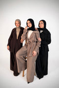 Oversized belted set _ cafe