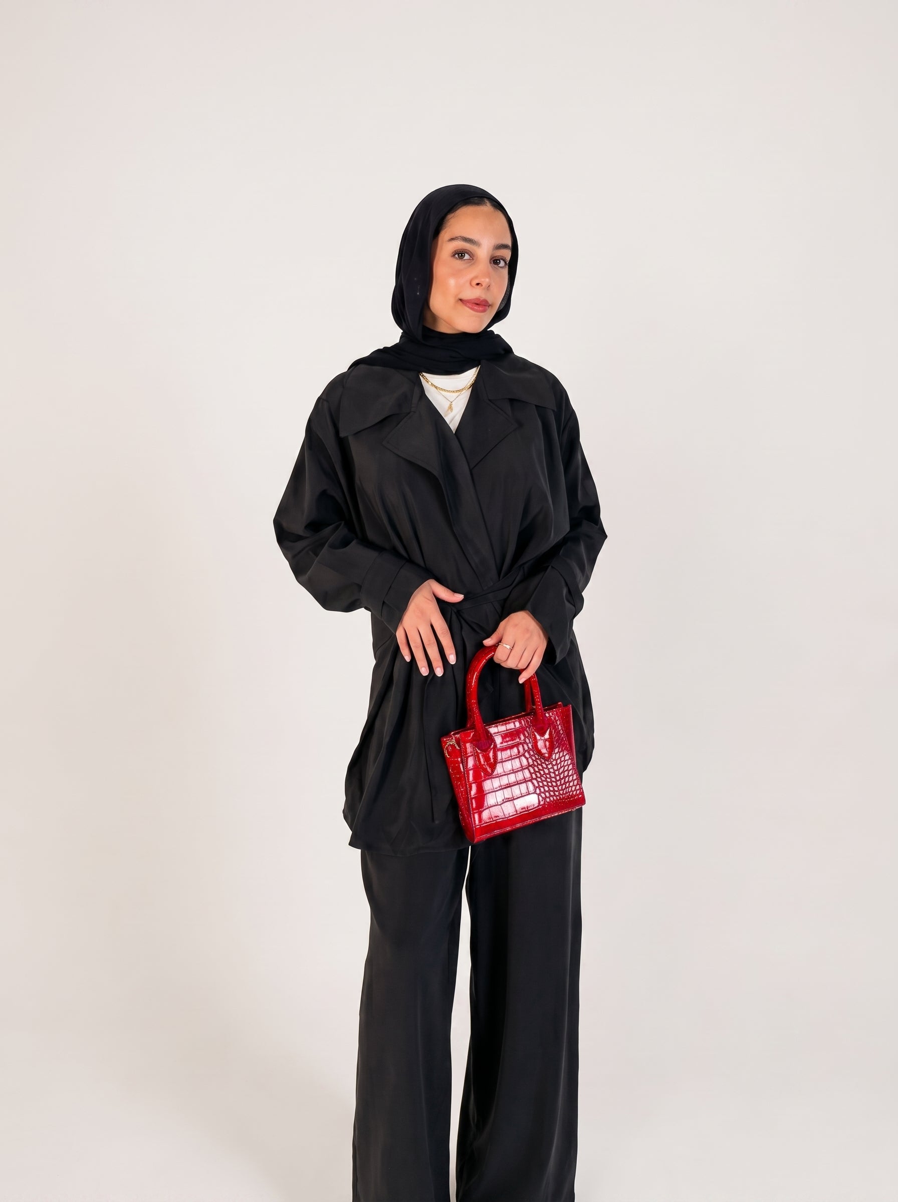 Oversized belted set